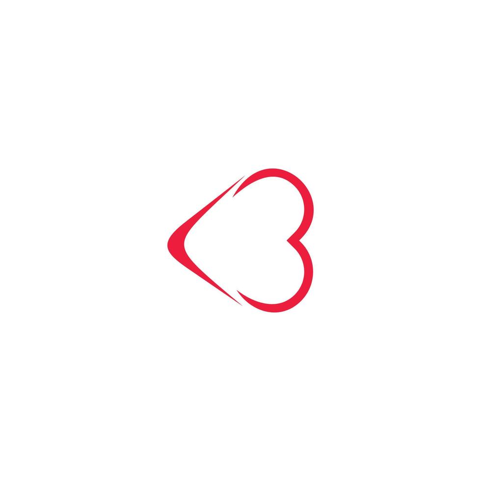 Heart vector symbol. Valentines day ribbon logotype. Abstract line medical health logo icon design.