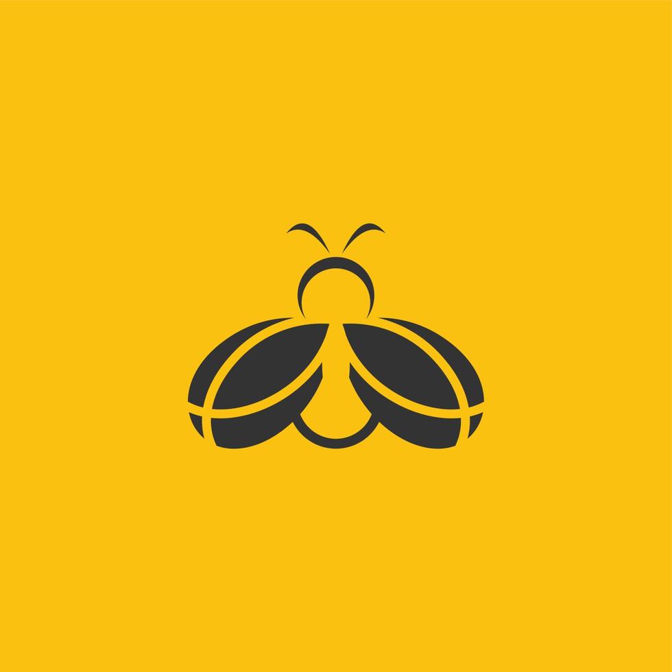 Bee honey creative vector icon symbol logo. Hard work linear logotype.
