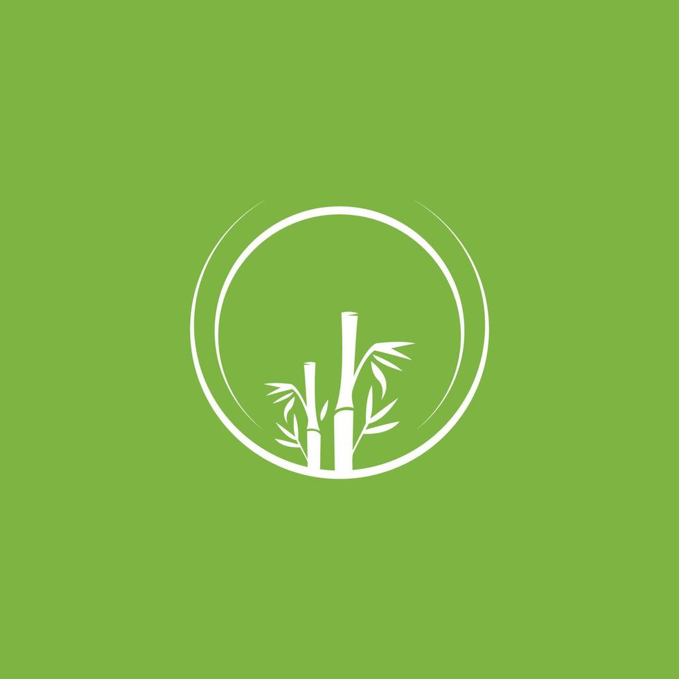 Bamboo vector icon illustration design template