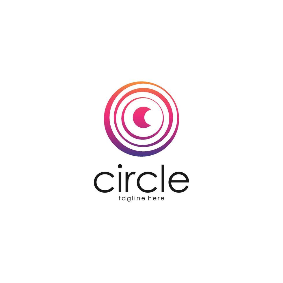 Abstract eye logo. Corporate identity design element. Retina circle scanner, personality eye identification, iris id lock logotype idea. Security, protect concept. Eye Vector icon.