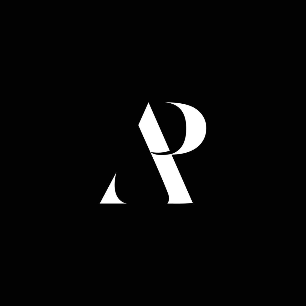 initial letter A P,Letter vector