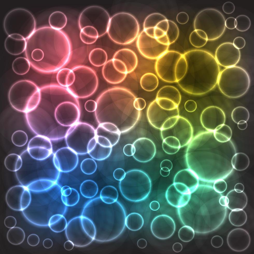 Scattered the glowing circles. Abstract colorful vector background. Easy to edit design template.