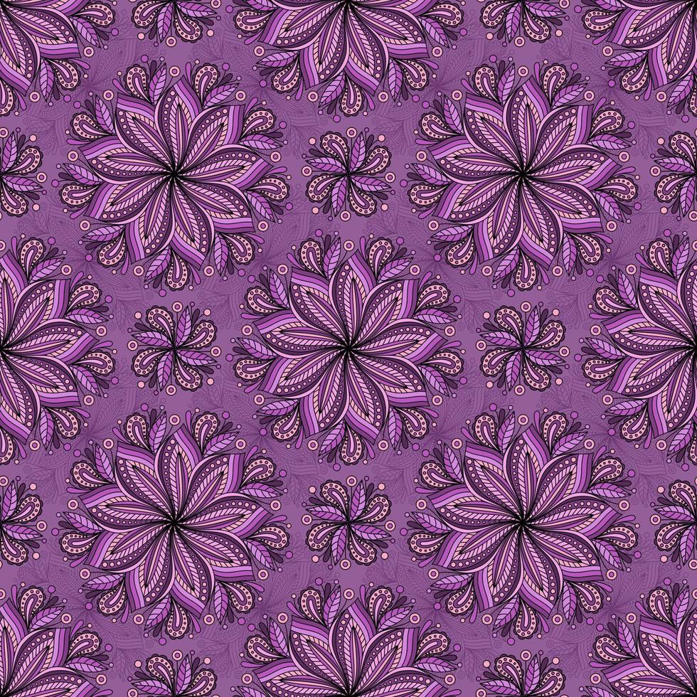 Fondo de vector transparente rosa con patrón de Paisley