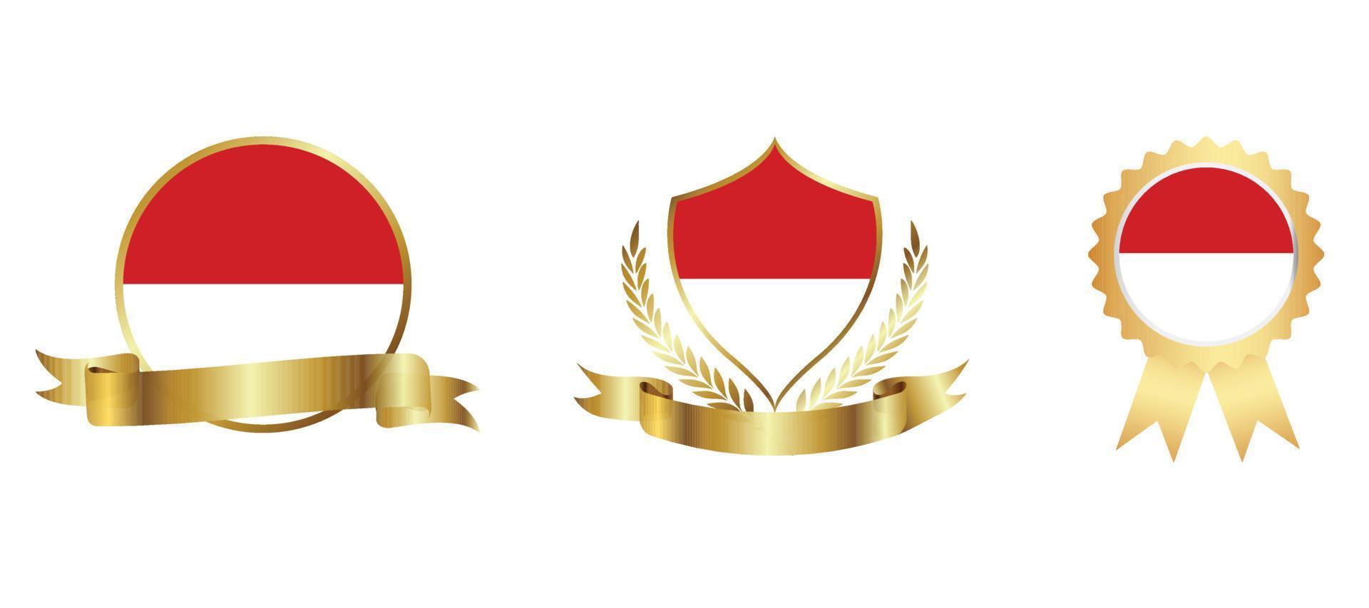 icono de la bandera de indonesia. conjunto de iconos web. colección de iconos plana. ilustración vectorial sencilla. vector
