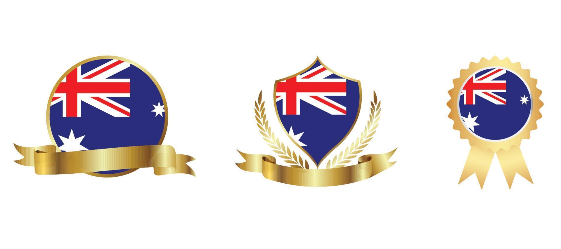 icono de la bandera de australia. conjunto de iconos web. colección de iconos plana. ilustración vectorial sencilla. vector