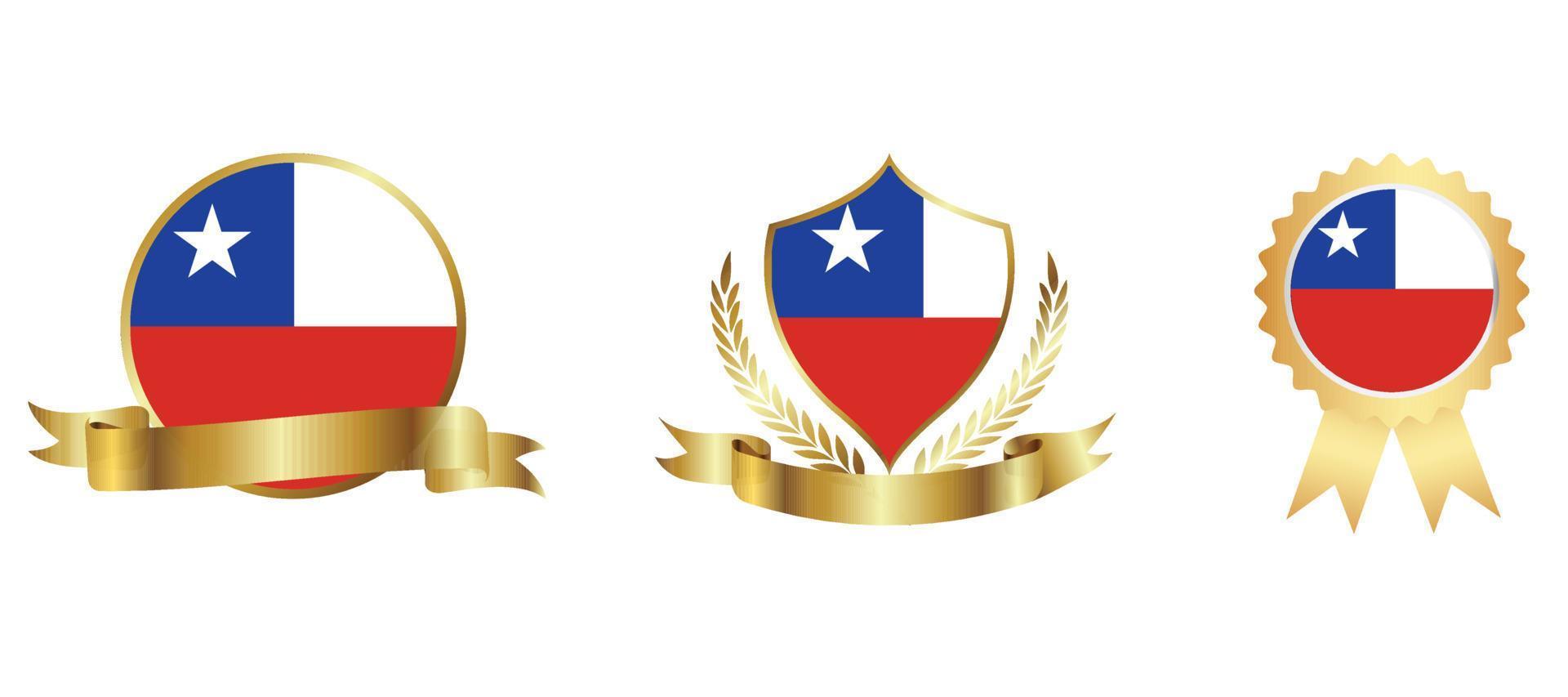 Chile flag icon . web icon set . icons collection flat. Simple vector illustration.