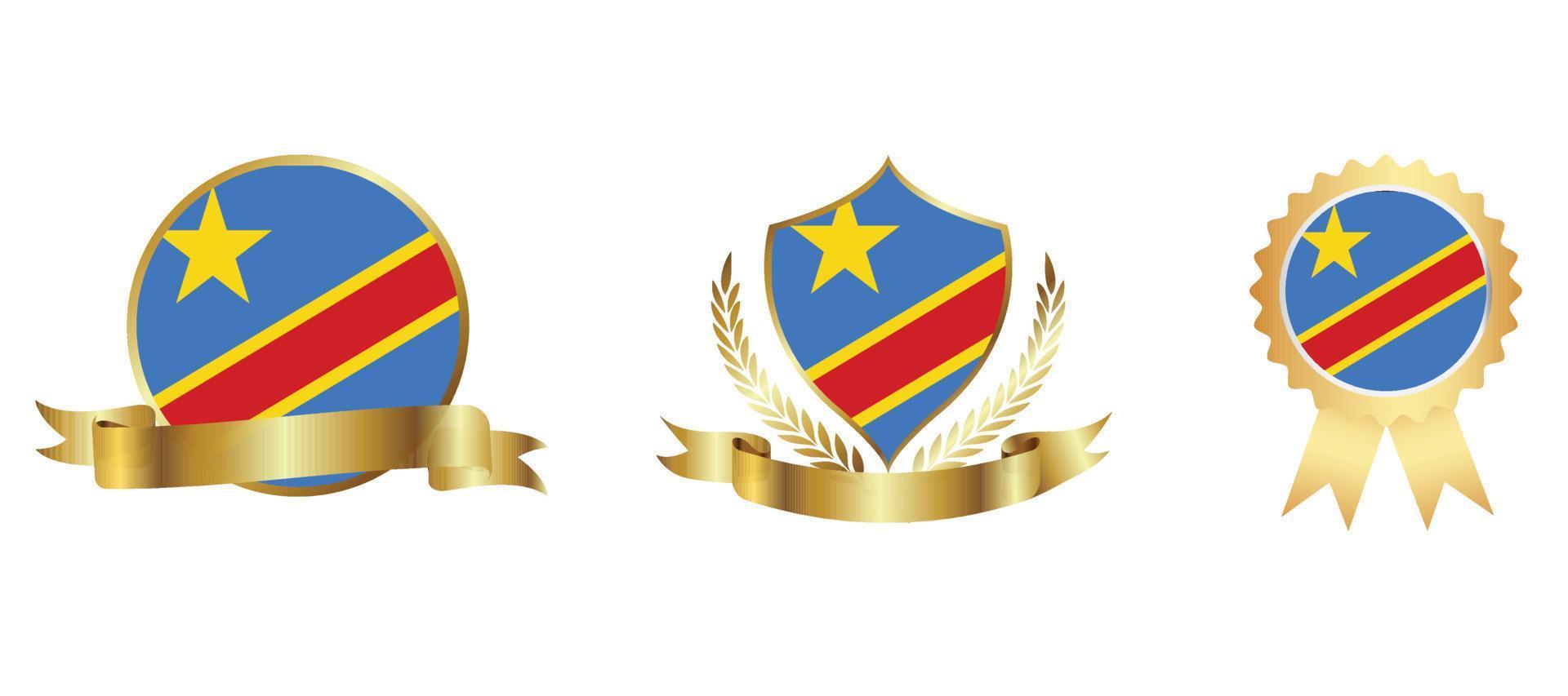 Democratic Republic of Congo flag icon . web icon set . icons collection flat. Simple vector illustration.