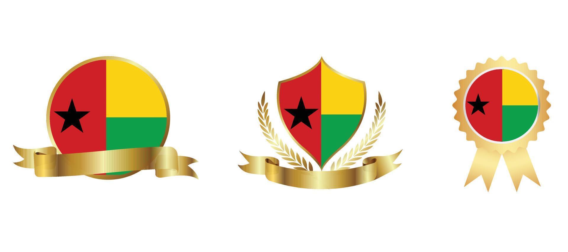 icono de la bandera de guinea bissau. conjunto de iconos web. colección de iconos plana. ilustración vectorial sencilla. vector