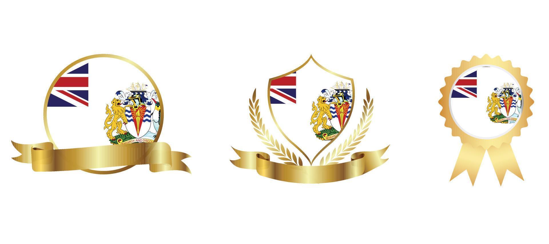 british antarctic territory flag icon . web icon set . icons collection
