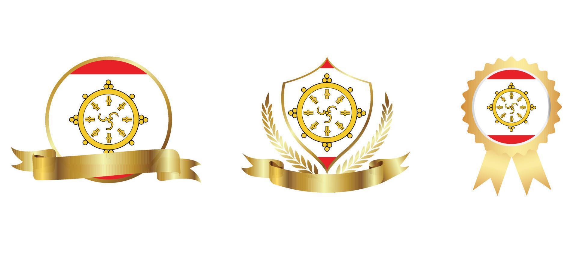 icono de la bandera sikkim. conjunto de iconos web. colección de iconos plana. ilustración vectorial sencilla. vector