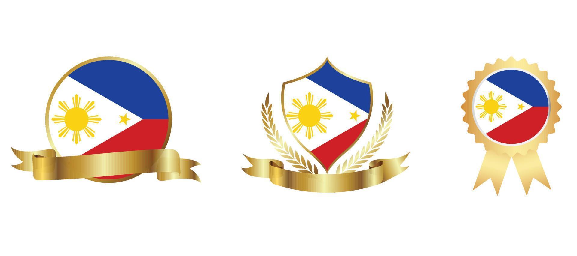 icono de la bandera de filipinas. conjunto de iconos web. colección de iconos plana. ilustración vectorial sencilla. vector
