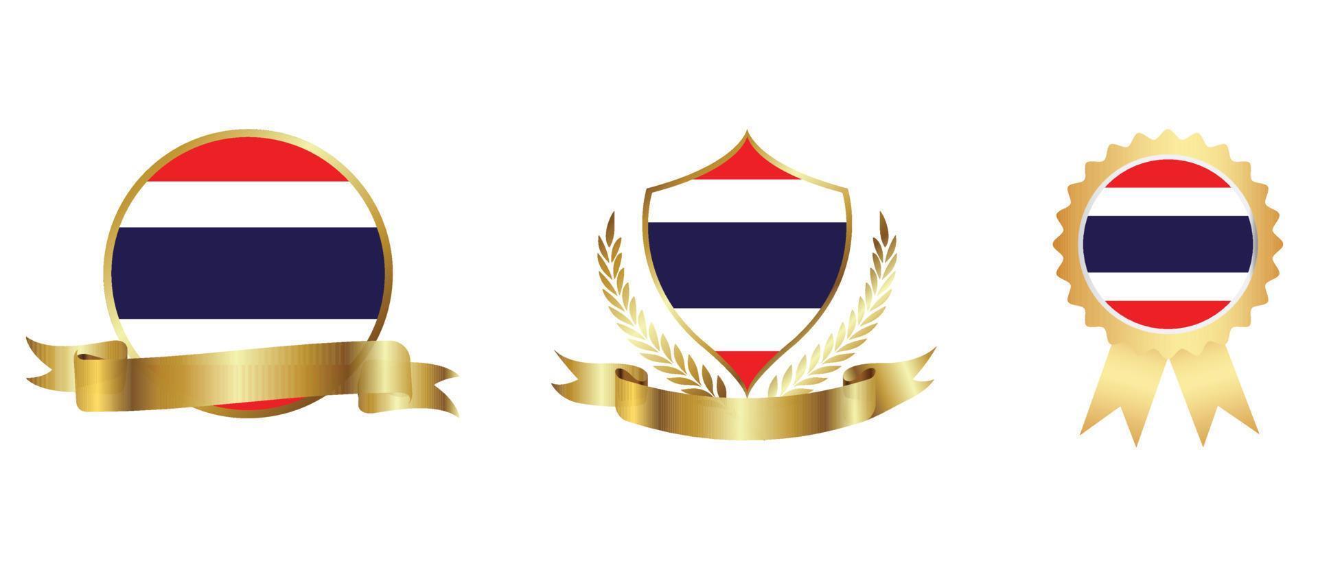 icono de la bandera de Tailandia. conjunto de iconos web. colección de iconos plana. ilustración vectorial sencilla. vector