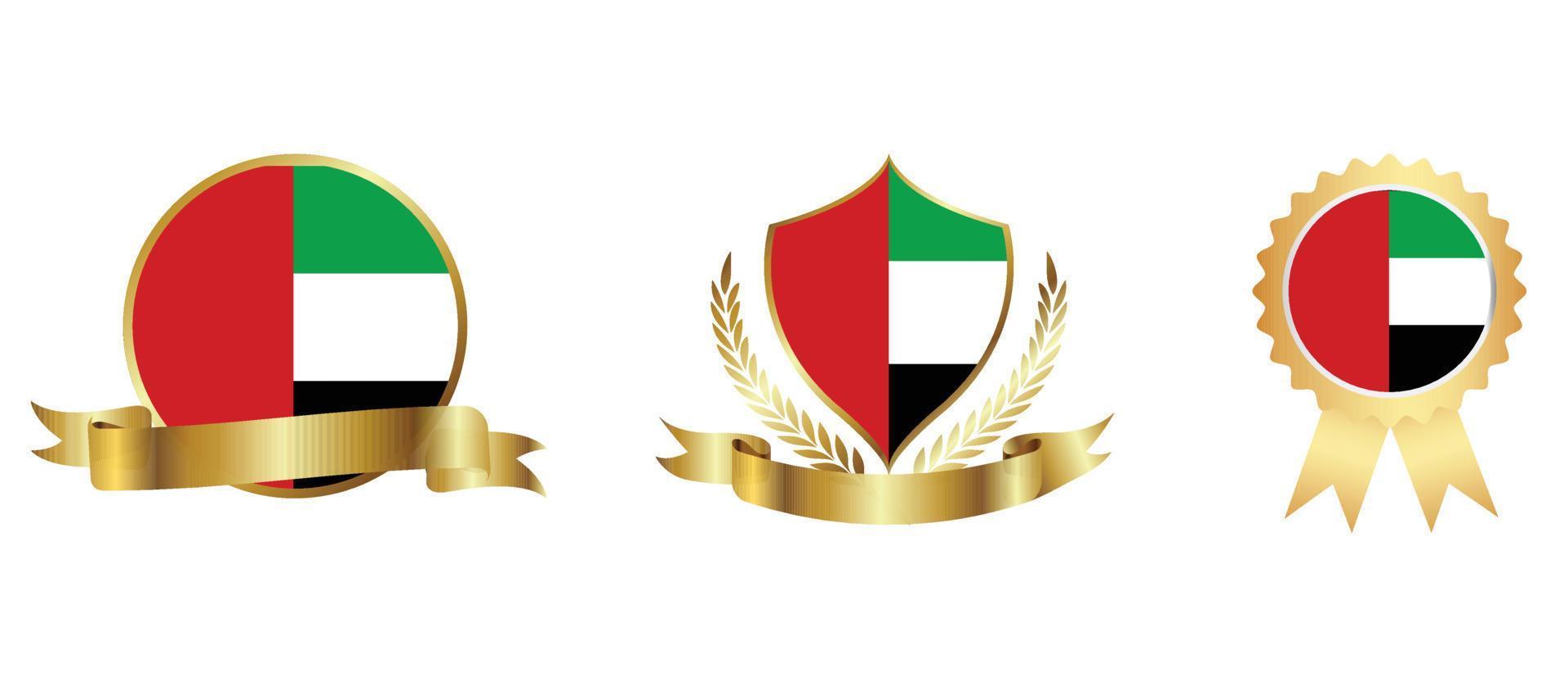 United Arab Emirates flag icon . web icon set . icons collection flat. Simple vector illustration.