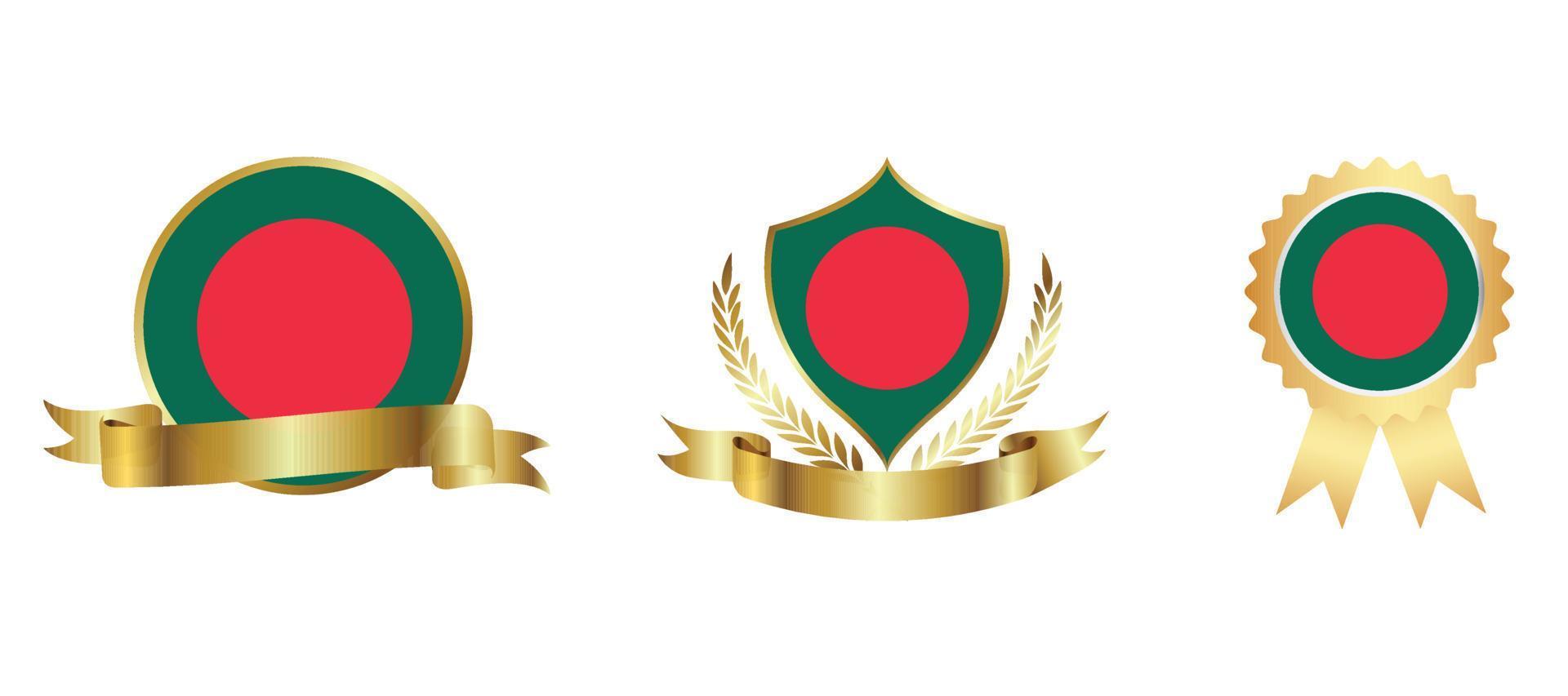 icono de la bandera de bangladesh. conjunto de iconos web. colección de iconos plana. ilustración vectorial sencilla. vector