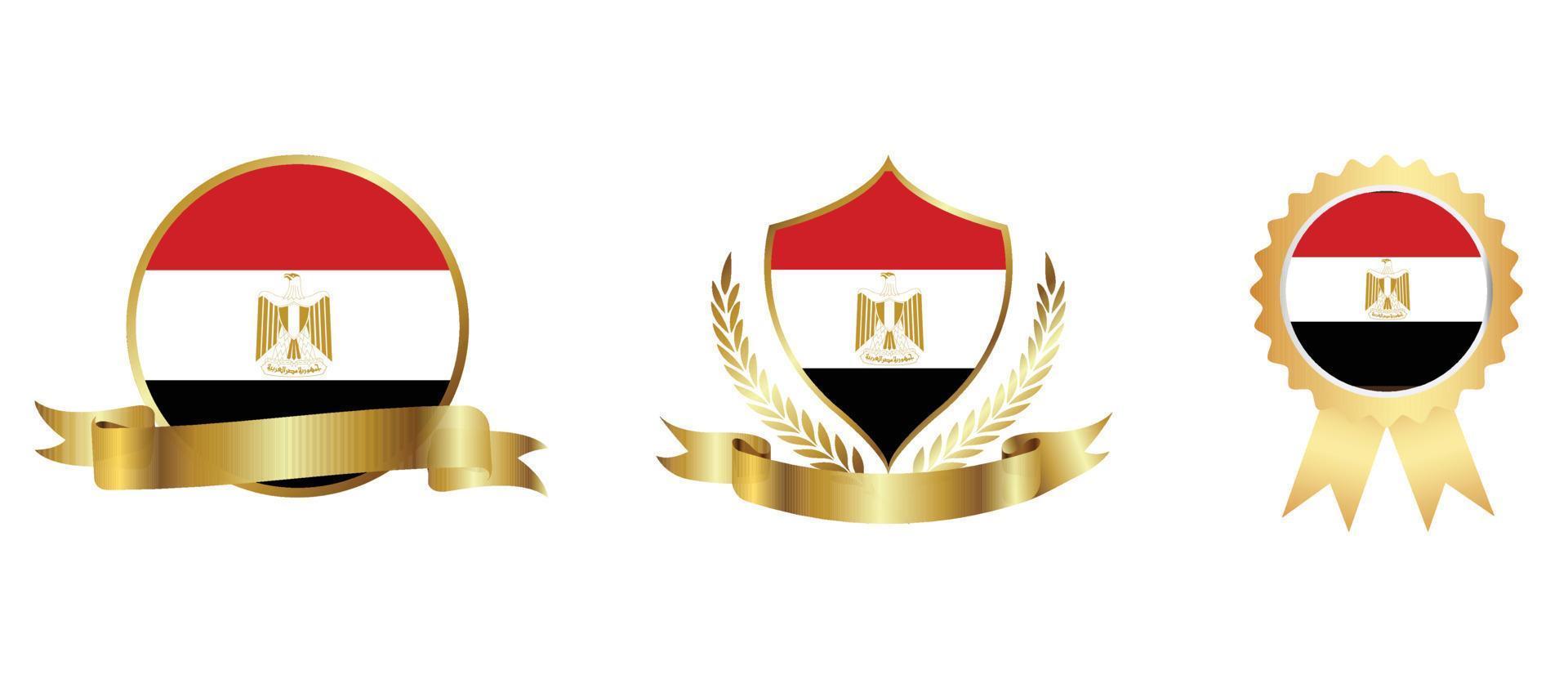 icono de la bandera de Egipto. conjunto de iconos web. colección de iconos plana. ilustración vectorial sencilla. vector