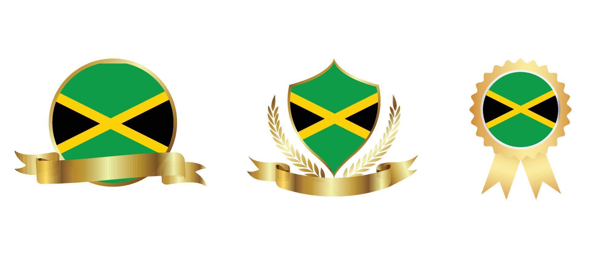 icono de la bandera de jamaica. conjunto de iconos web. colección de iconos plana. ilustración vectorial sencilla. vector