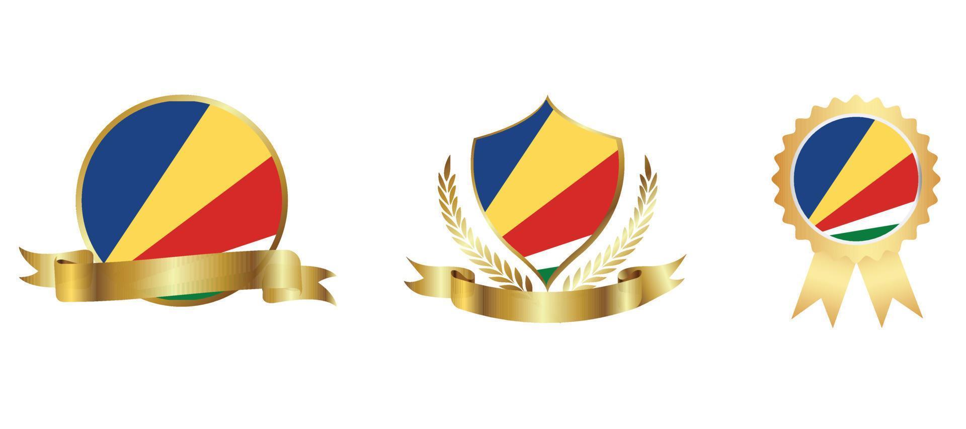 Seychelles flag icon . web icon set . icons collection flat. Simple vector illustration.