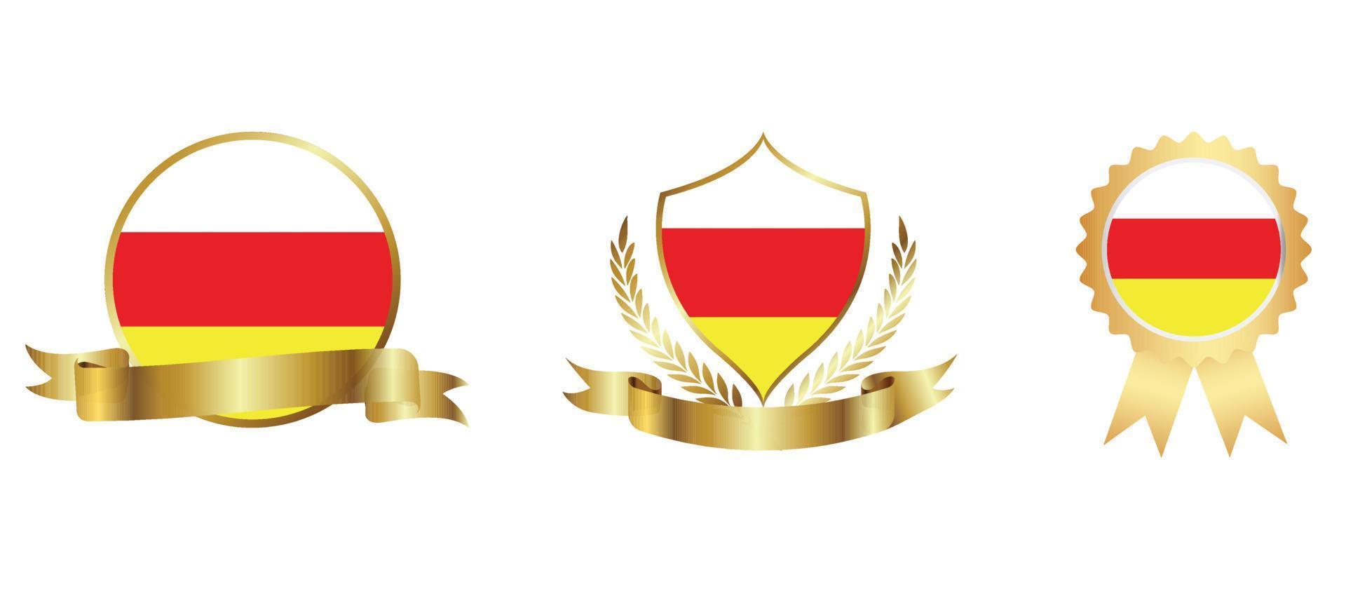 North ossetia flag icon . web icon set . icons collection flat. Simple vector illustration.