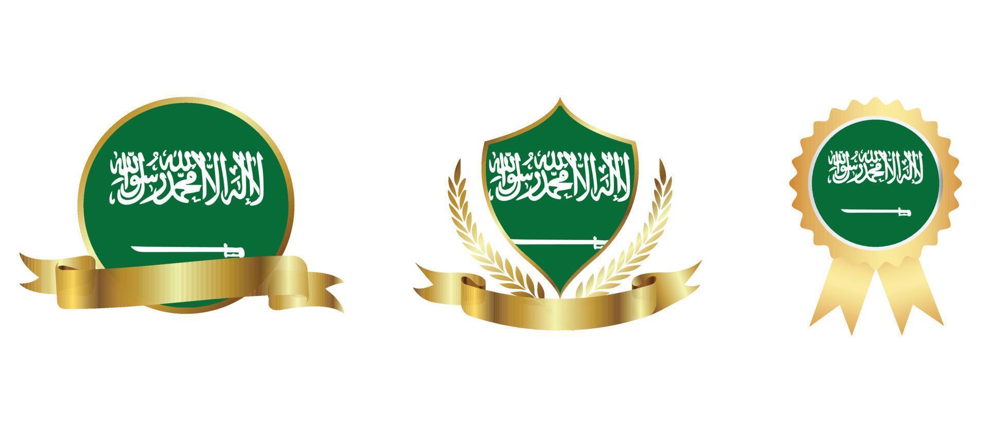 icono de la bandera de arabia saudita. conjunto de iconos web. colección de iconos plana. ilustración vectorial sencilla. vector