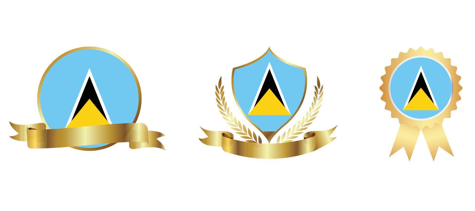 Saint Lucia flag icon . web icon set . icons collection flat. Simple vector illustration.