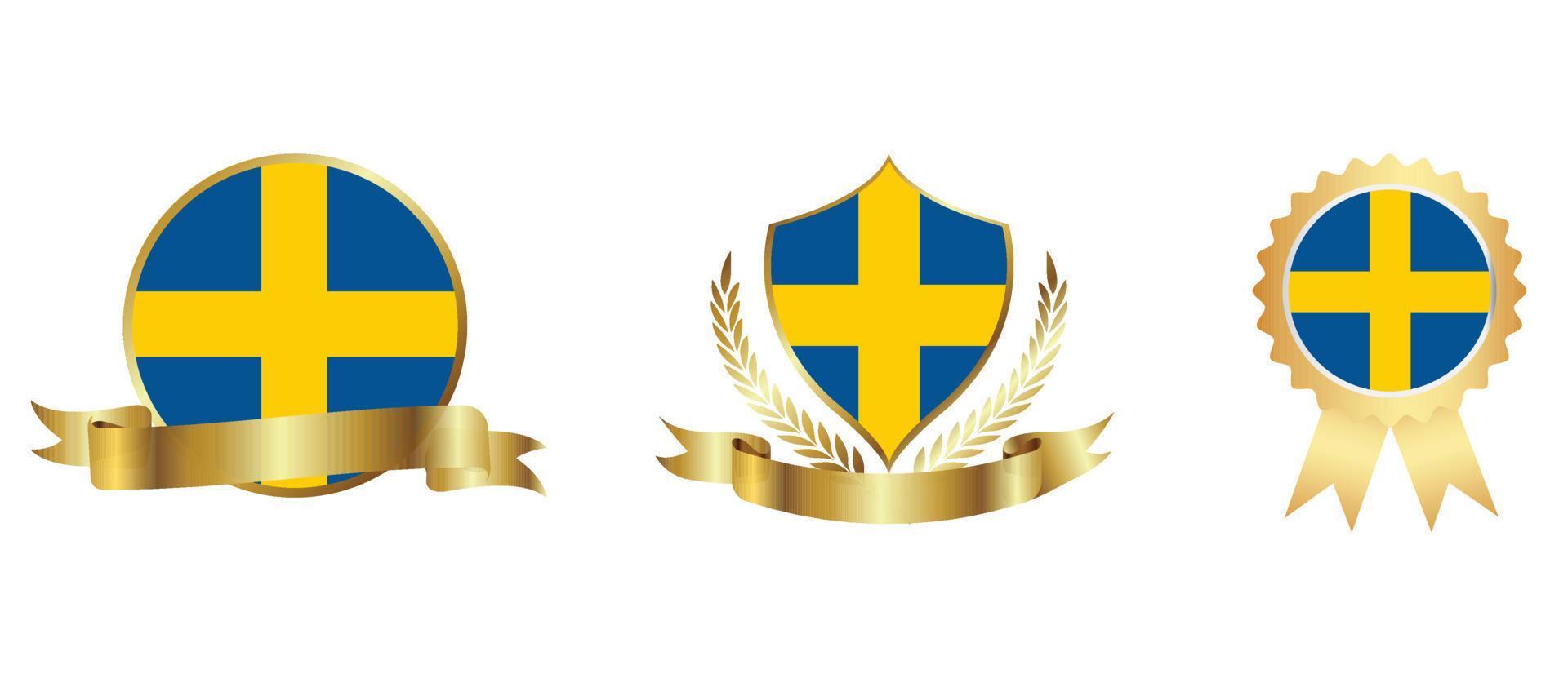 Sweden flag icon . web icon set . icons collection flat. Simple vector illustration.