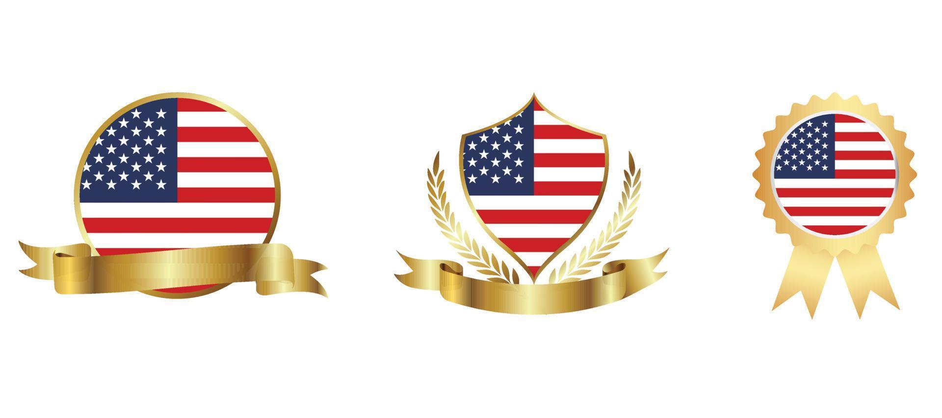 United States flag icon . web icon set . icons collection flat. Simple vector illustration.