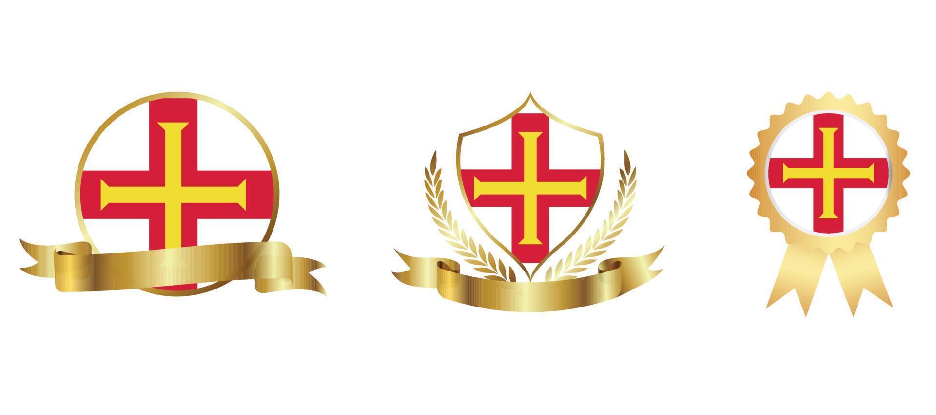 Guernsey flag icon . web icon set . icons collection flat. Simple vector illustration.