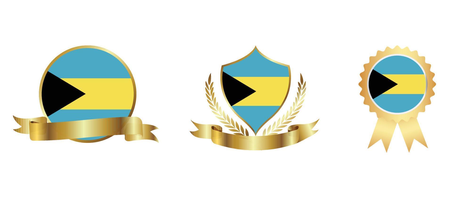 icono de la bandera de las Bahamas. conjunto de iconos web. colección de iconos plana. ilustración vectorial sencilla. vector