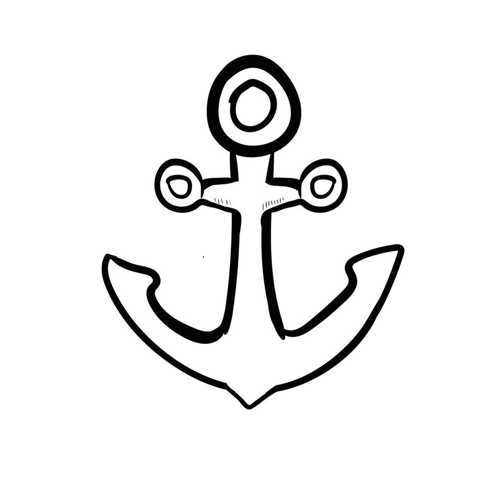 anchor doodle art vector