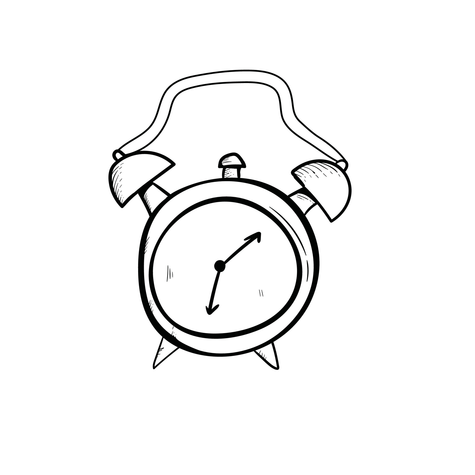 alarm clock doodle art 7644212 Vector Art at Vecteezy