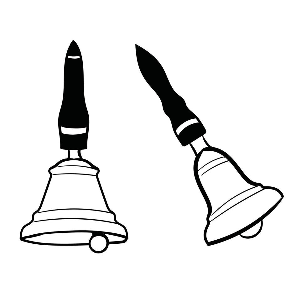 bell doodle art vector