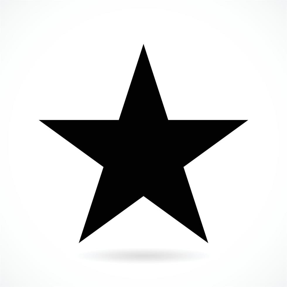 símbolo de estrella negra - icono de vector