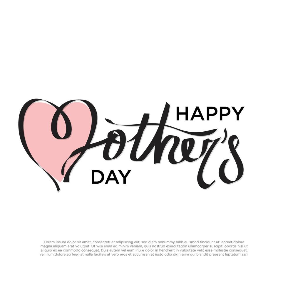 Mother's day hand lettering handmade calligraphy vector