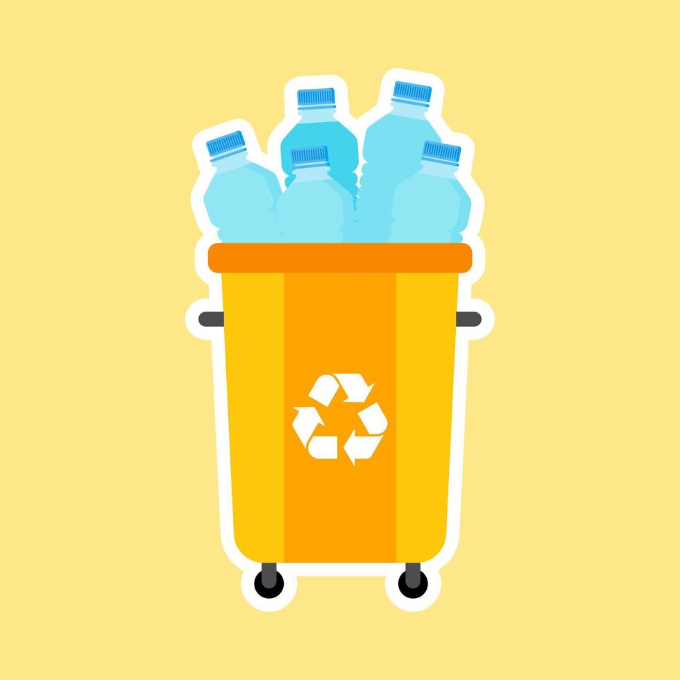 Recycle Bin flat design vector illustration