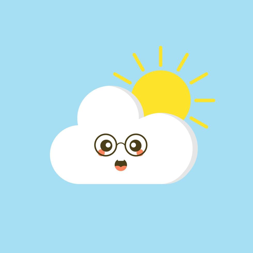 cloud flat design vector illustration