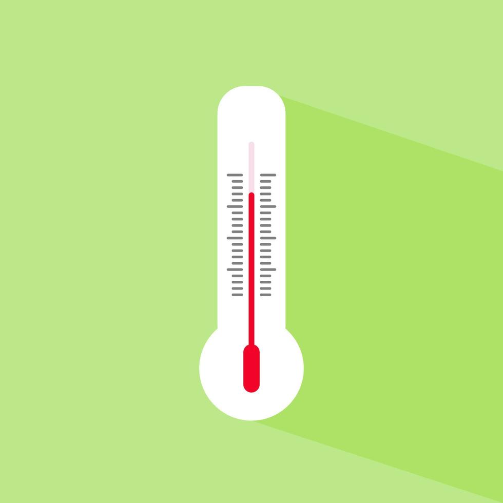 Thermometer icon flat design style. Simple icon. Modern flat icon in stylish colors. Web site page and mobile app design element. vector