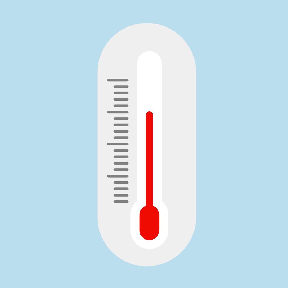 Thermometer icon flat design style. Simple icon. Modern flat icon in stylish colors. Web site page and mobile app design element. vector