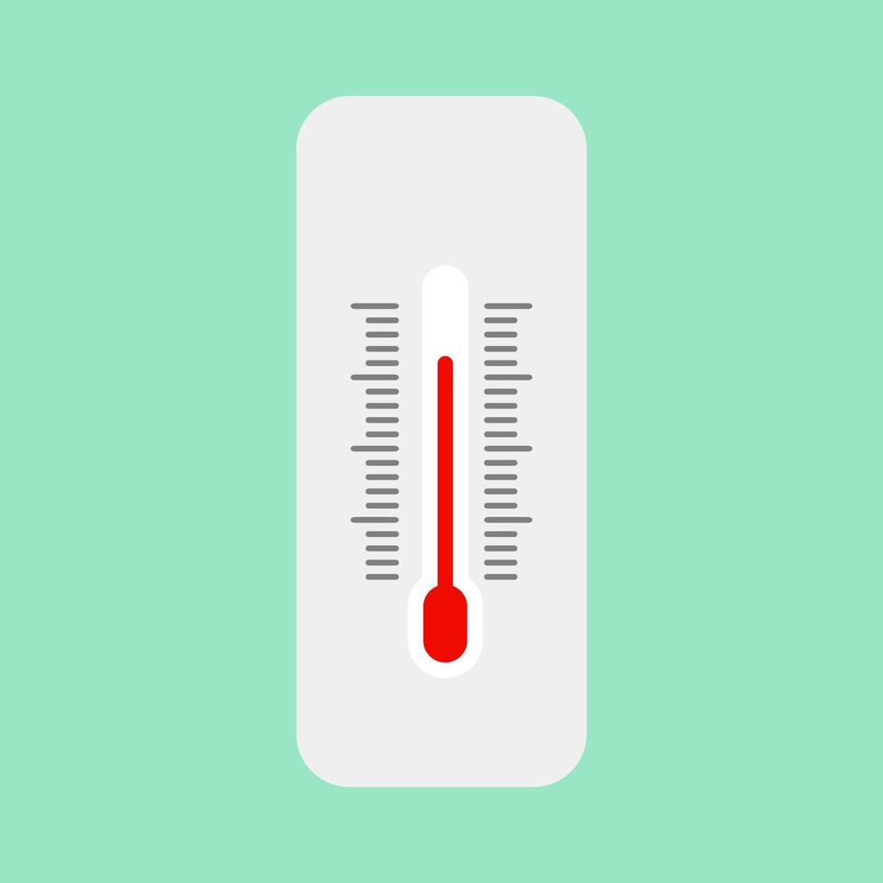 Thermometer icon flat design style. Simple icon. Modern flat icon in stylish colors. Web site page and mobile app design element. vector