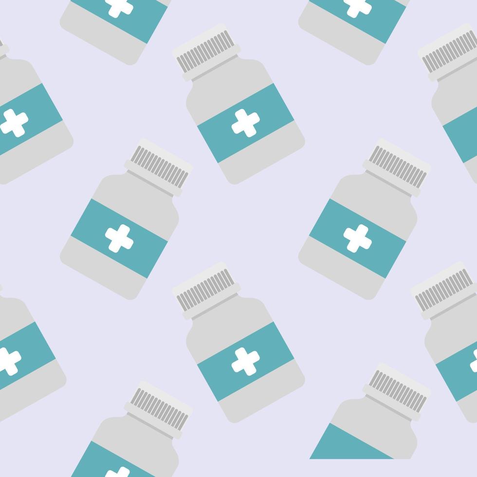 medicine or drug seamless pattern flat design vector illustration
