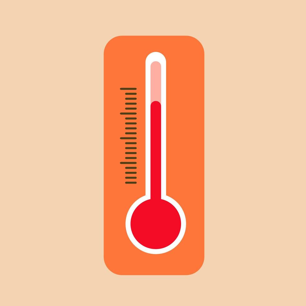 Thermometer icon flat design style. Simple icon. Modern flat icon in stylish colors. Web site page and mobile app design element. vector