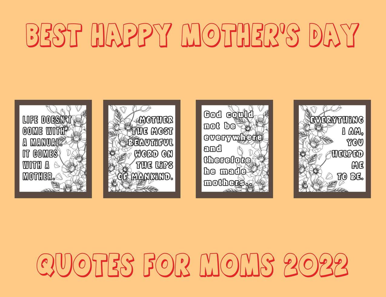 Best Happy Mother's Day Quotes for Moms 2022 vector