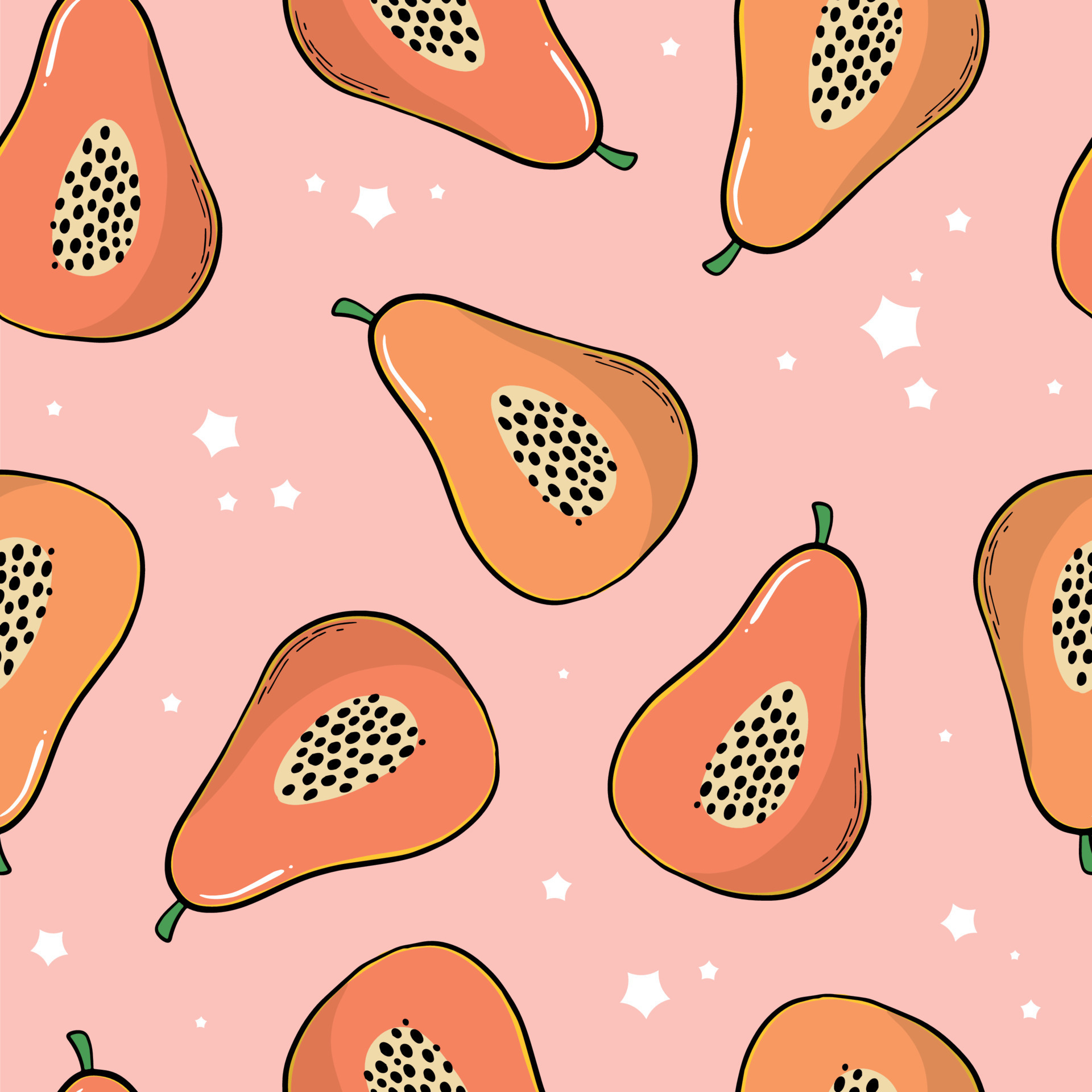 Papaya seamless pattern. Funky 90s seamless print with hand drawn papayas on pink background. Textile print, wallpaper, wrapping paper, scrapbooking, stationary, packaging, etc. EPS 10 7644874 Vector Art at Vecteezy Papaya seamless pattern. Funky 90s seamless print with hand drawn papayas on pink background. Textile print, wallpaper, wrapping paper, scrapbooking, stationary, packaging, etc. EPS 10 7644874 Vector Art at Vecteezy