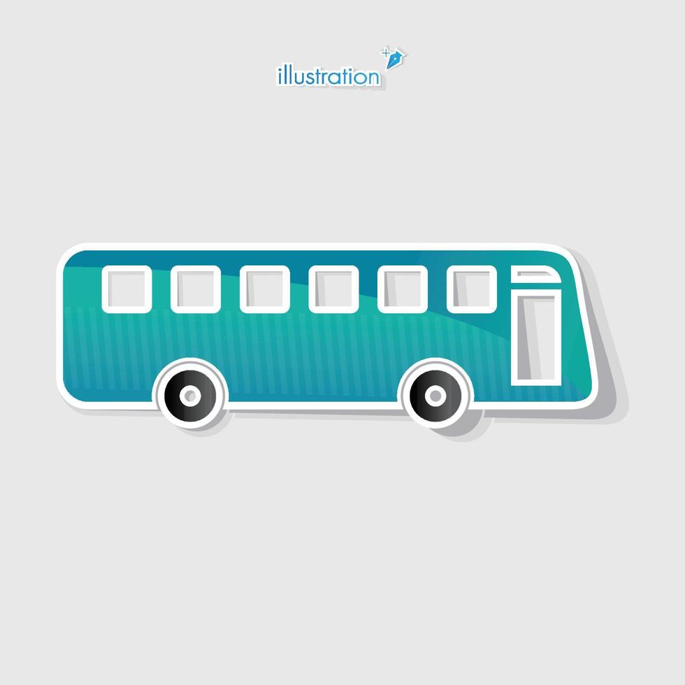 Bus Symbol, Green Color ,Vector EPS10 illustration vector