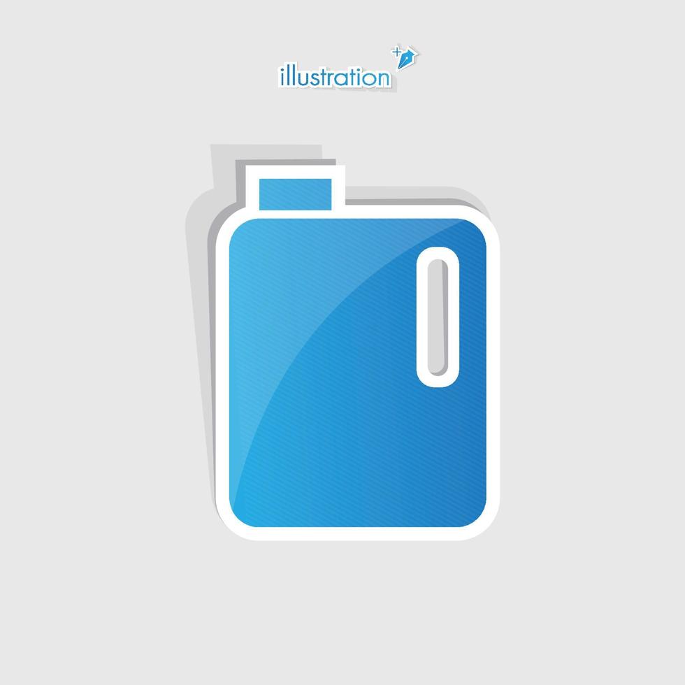 Oil barrel symbol, Bule color, Vector EPS10 illustration