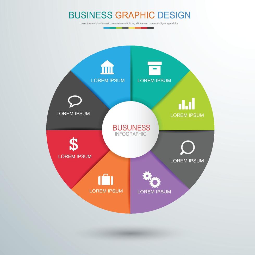 ilustración de elemento de diseño de vector plano infográfico para banner web o presentación utilizada