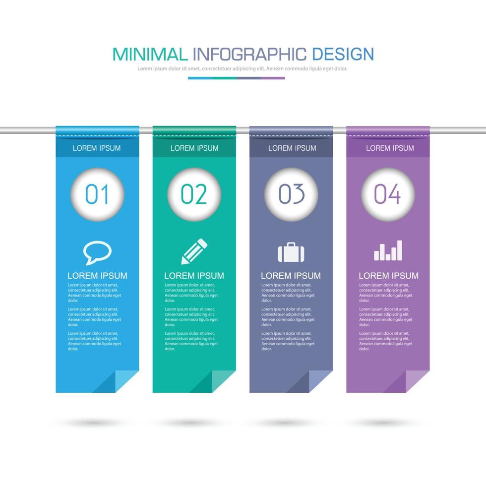 Infographic Elements with business icon on full color background  process or steps and options workflow diagrams,vector design element eps10 illustration vector