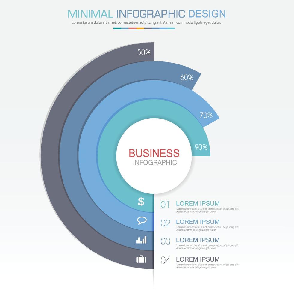 ilustración de elemento de diseño de vector plano infográfico para banner web o presentación utilizada