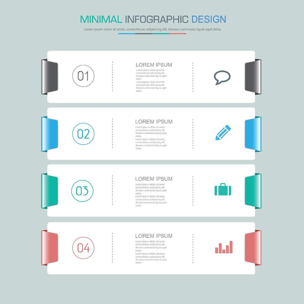 elementos infográficos con icono empresarial en proceso de fondo a todo color o diagramas de flujo de trabajo de pasos y opciones,elemento de diseño vectorial eps10 ilustraciónirh vector