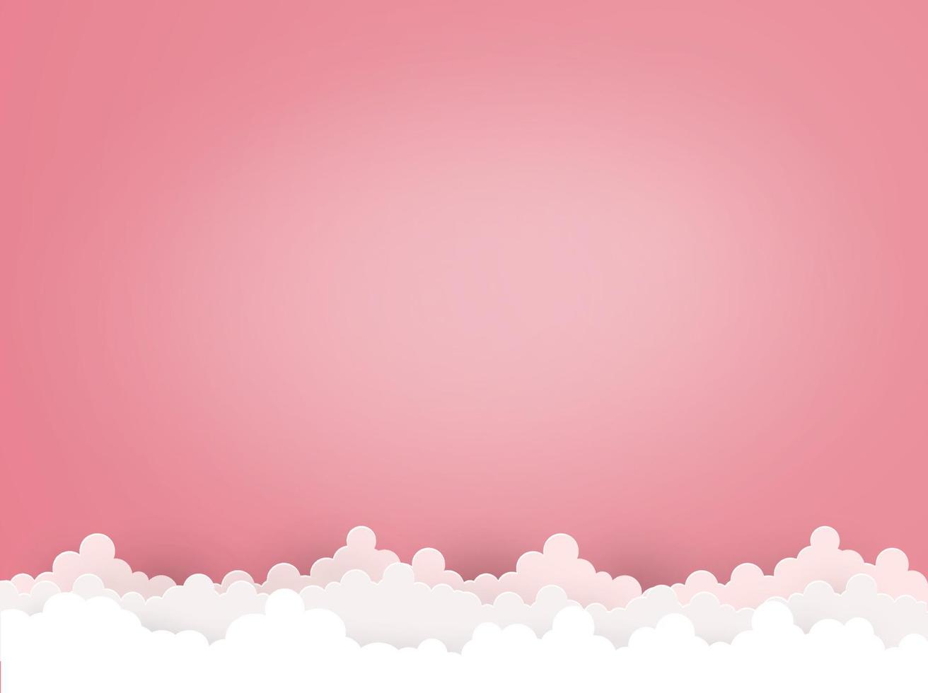 Cloud on light Red  background  Paper art Style.vector design Element  IllustrationCloud on light Red  background  Paper art Style.vector design Element  Illustration vector