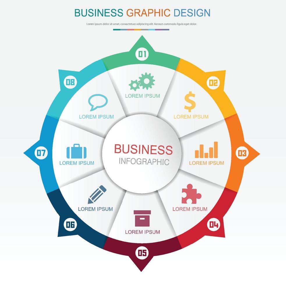 ilustración de elemento de diseño de vector plano infográfico para banner web o presentación utilizada